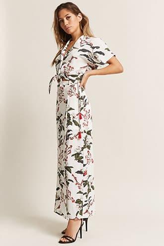 Forever21 London Rose Floral Maxi Skirt