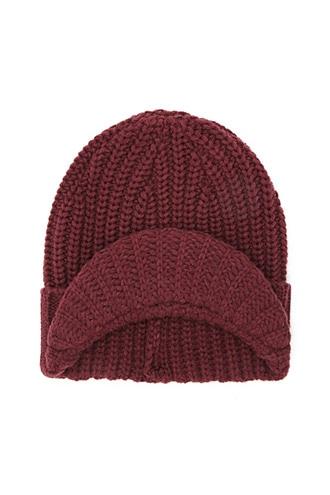 21 Men Burgundy Men Visor Beanie