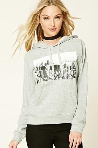 Forever21 Women's  New York City Graphic Hoodie