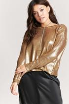 Forever21 Metallic Open-back Sweater