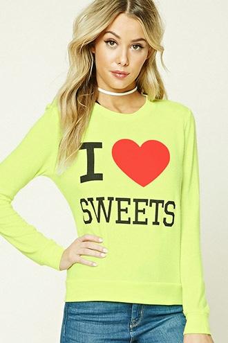 Forever21 I Love Sweets Graphic Sweater