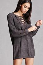 Forever21 Lace-up Sweater Dress