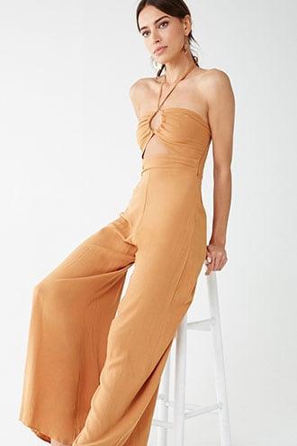Forever21 Halter Cutout Jumpsuit