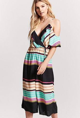 Forever21 Open-shoulder Palazzo Jumpsuit