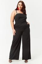Forever21 Plus Size Woven Striped Jumpsuit
