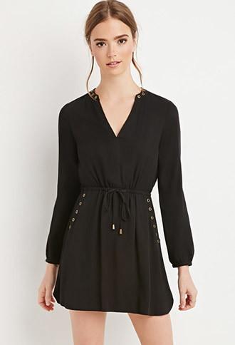 Forever21 Grommet Drawstring Dress