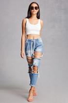 Forever21 Distressed Denim Joggers