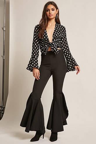 Forever21 Flared Ruffle Pants