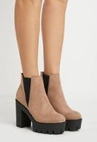 Forever21 Women's  Faux Suede Chelsea Booties