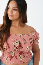 Forever21 Plus Size Floral Smocked Top