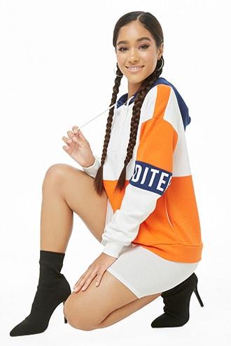 Forever21 United Colorblock Hoodie