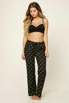 Forever21 Women's  Happy Face Pj Pants