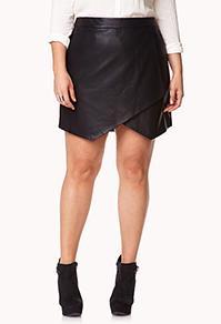 Forever21 Sleek Asymmetrical Faux Leather Skirt