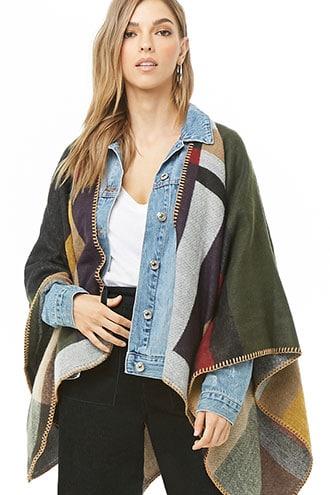 Forever21 Woven Heart Colorblock Shawl