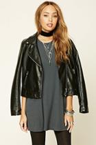 Forever21 Women's  Dark Grey Ribbed Knit Swing Dress