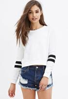 Forever21 Varsity-stripe Sweatshirt