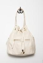 Forever21 Faux Leather Hobo Bag (cream)