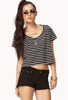 Forever21 Boxy Striped Crop Top