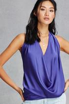 Forever21 Women's  Draped Satin Halter Top