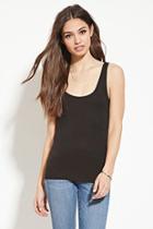 Forever21 Women's  Black Stretch Knit Tank