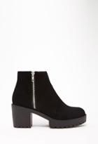 Forever21 Zippered Genuine Suede Booties