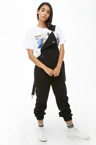 Forever21 Burnished Clip Strap Overalls