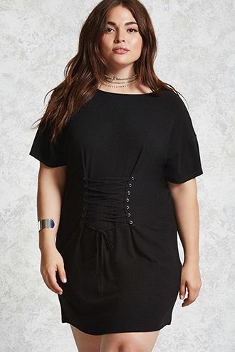 Forever21 Plus Size Corset T-shirt Dress