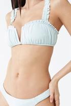Forever21 V-wire Ruffle-trim Bralette Bikini Top