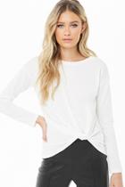 Forever21 French Terry Twist-hem Top