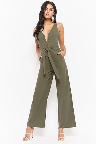 Forever21 Sleeveless Cargo Jumpsuit