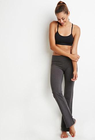 Forever21 Heathered Fit & Flare Yoga Pants