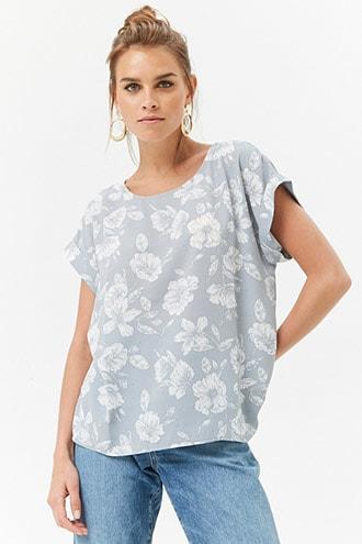 Forever21 Poppy Floral Print Top