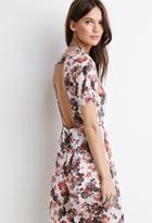 Forever21 Women's  Floral Chiffon Jumpsuit