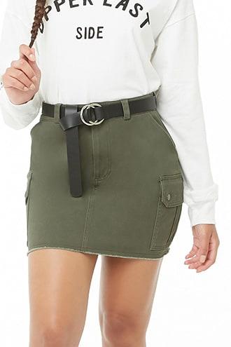 Forever21 Raw-cut Cargo Skirt