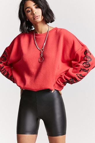 Forever21 Faux Leather Bike Shorts