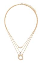 Forever21 Layered Cutout Pendant Necklace