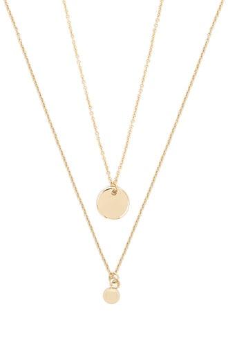 Forever21 Disc & Stud Chain Necklace Set