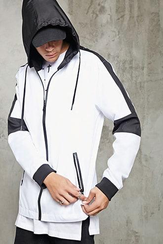 Forever21 Hooded Two-tone Windbreaker