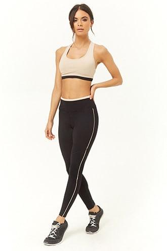 Forever21 Active Contrast Piping Leggings