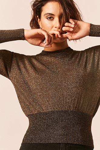 Forever21 Lurex Metallic Top