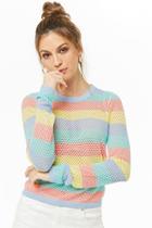 Forever21 Striped Mesh Sweater