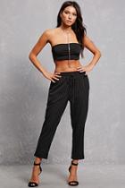 Forever21 Pinstripe Cropped Trousers