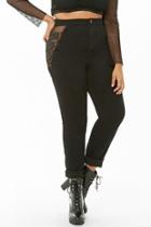 Forever21 Plus Size High-rise Lace-up Skinny Jeans