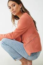 Forever21 Zip-accent Open-front Blazer