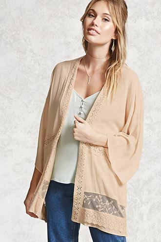 Forever21 Contemporary Crochet Cardigan