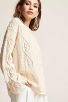 Forever21 Scalloped Cable-knit Sweater