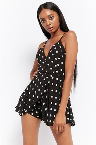 Forever21 Polka Dot Skort Romper