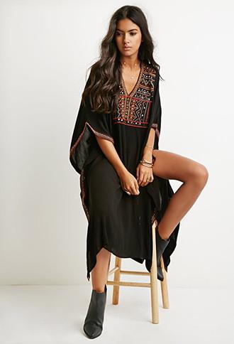 Forever21 Tribal Pattern Poncho Dress