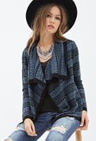 Forever21 Contemporary Patterned Shawl Collar Cardigan