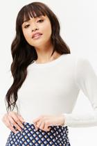 Forever21 Ribbed Button-cuff Top